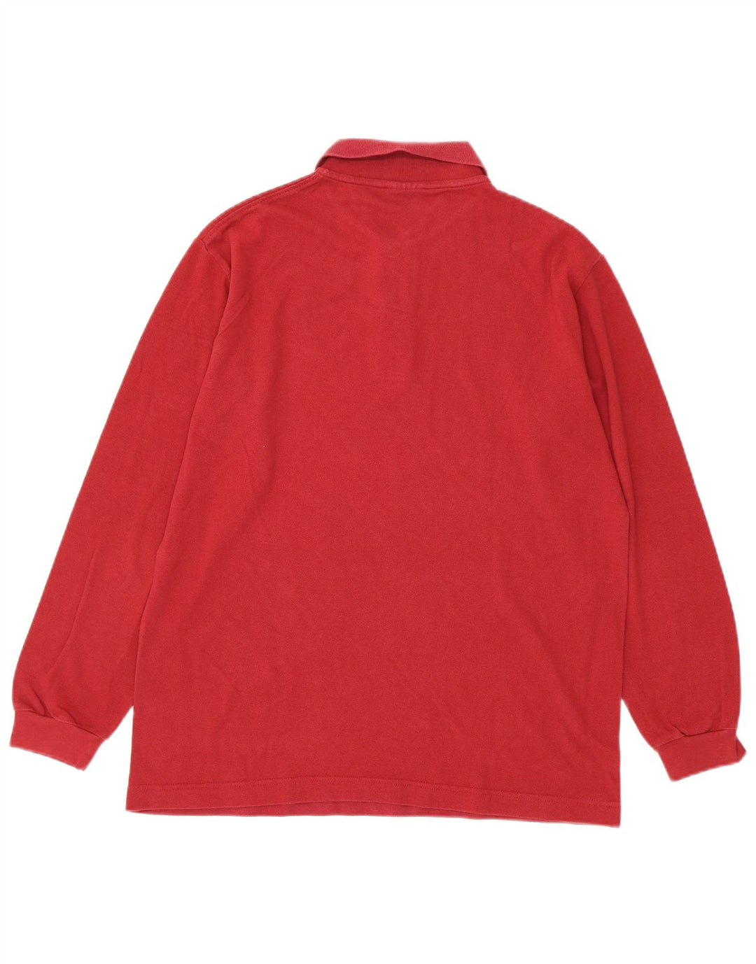 Kappa Mens Long Sleeve Polo Shirt Medium Red Cotton