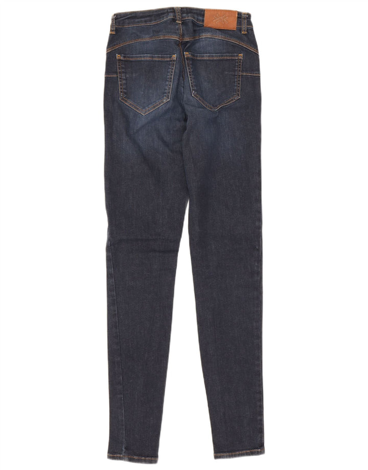 Benetton Womens Skinny Jeans W27 L31 Navy Blue