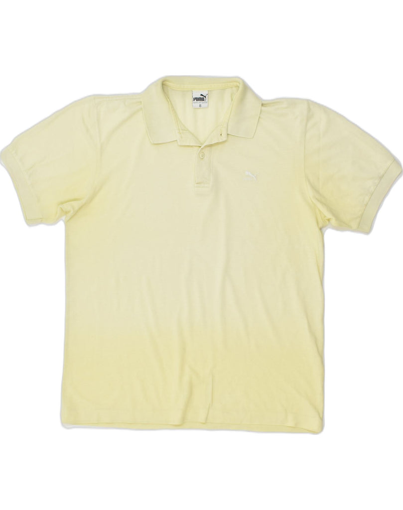 PUMA Mens Polo Shirt Large Yellow Cotton | Vintage Puma | Thrift | Second-Hand Puma | Used Clothing | Messina Hembry 