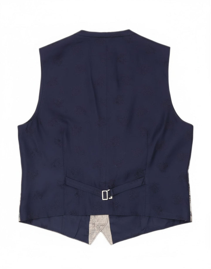 Julius Lang Mens Waistcoat IT 52 Large Multicoloured Patchwork Viscose