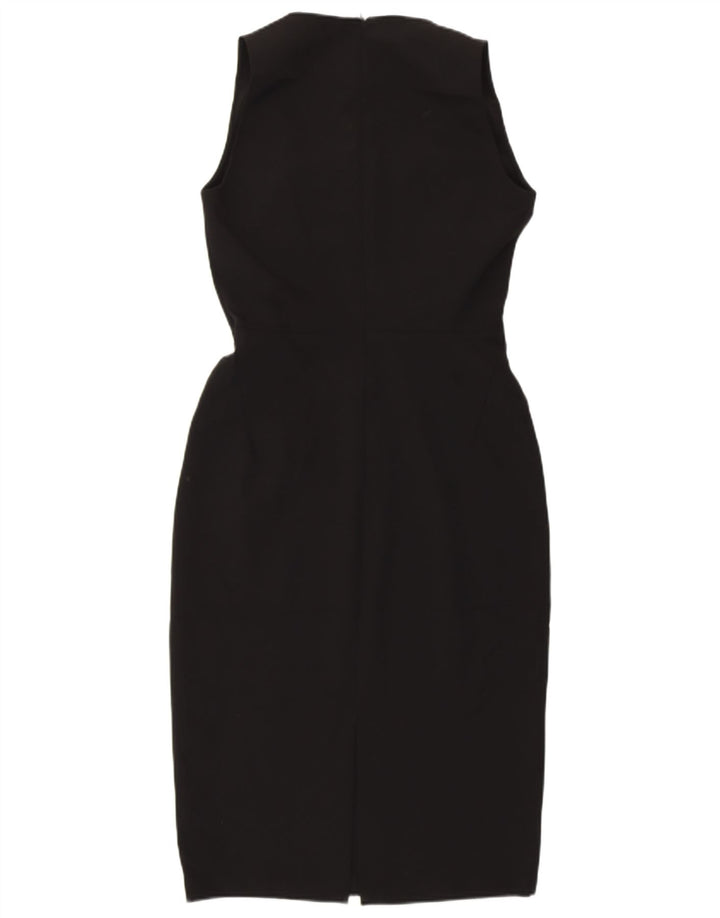 Zara Womens Sleeveless Bodycon Dress UK 12 Medium Black Polyester