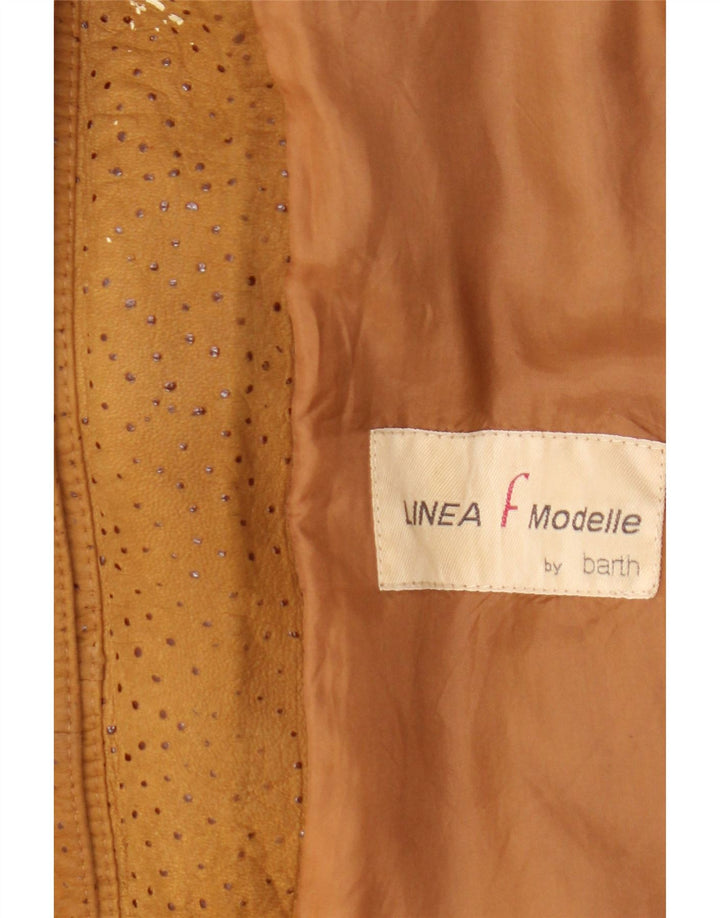 Barth Womens Suede Overcoat UK 16 Large Brown Leather