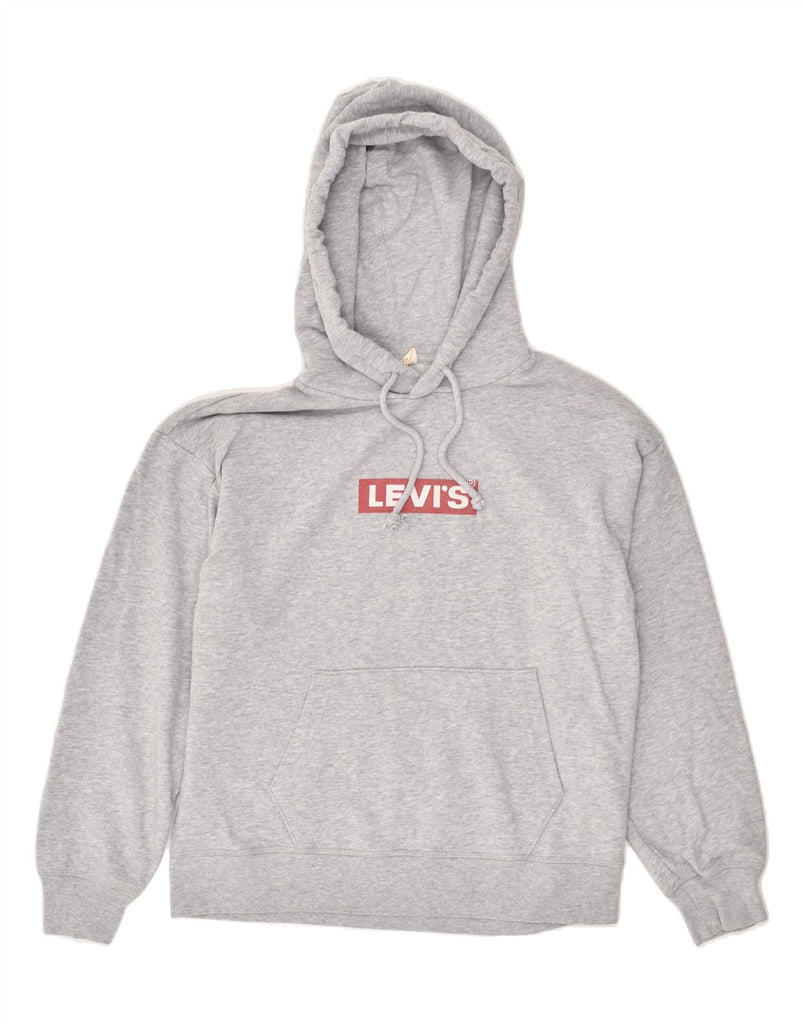 LEVI'S Womens Hoodie Jumper UK 14 Medium Grey Cotton | Vintage Levi's | Thrift | Second-Hand Levi's | Used Clothing | Messina Hembry 