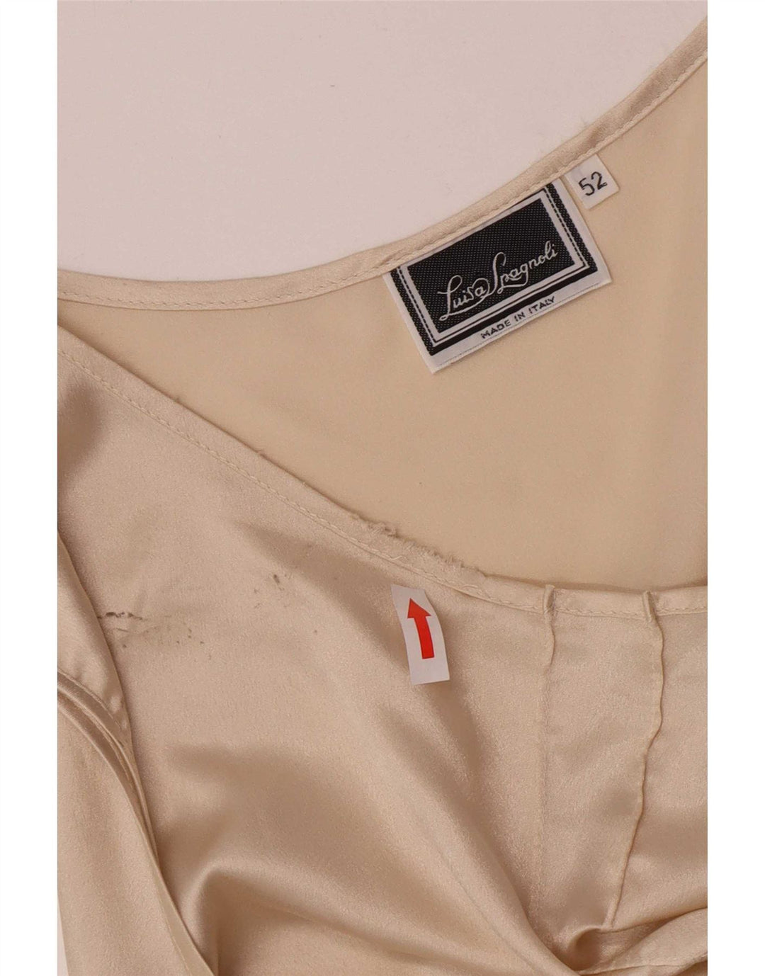 Luisa Spagnoli Womens Crop Vest Top IT 42 2XL Beige Polyester