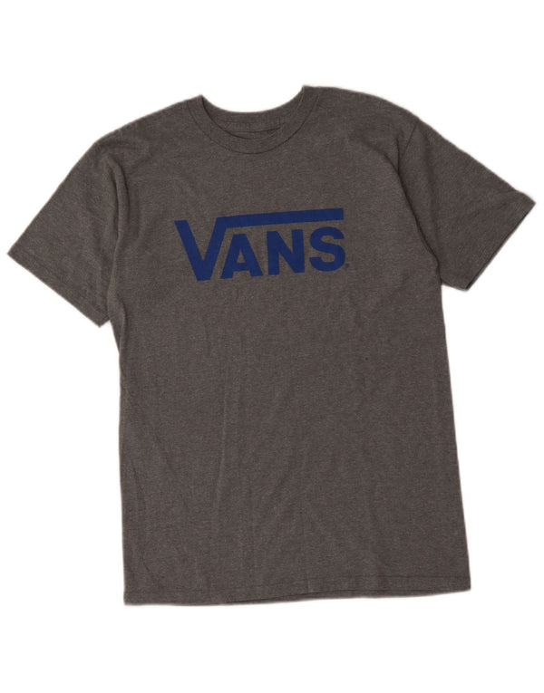 Vans Mens Graphic T-Shirt Top Small Grey Cotton