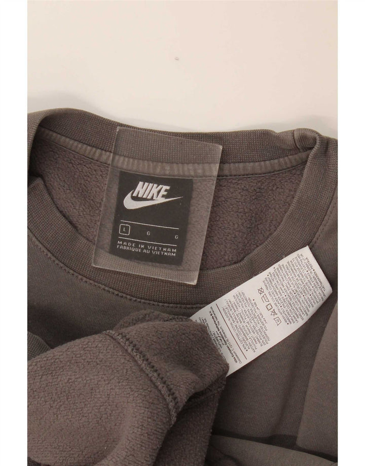 Nike Mens Sweatshirt Jumper Large Grey Cotton