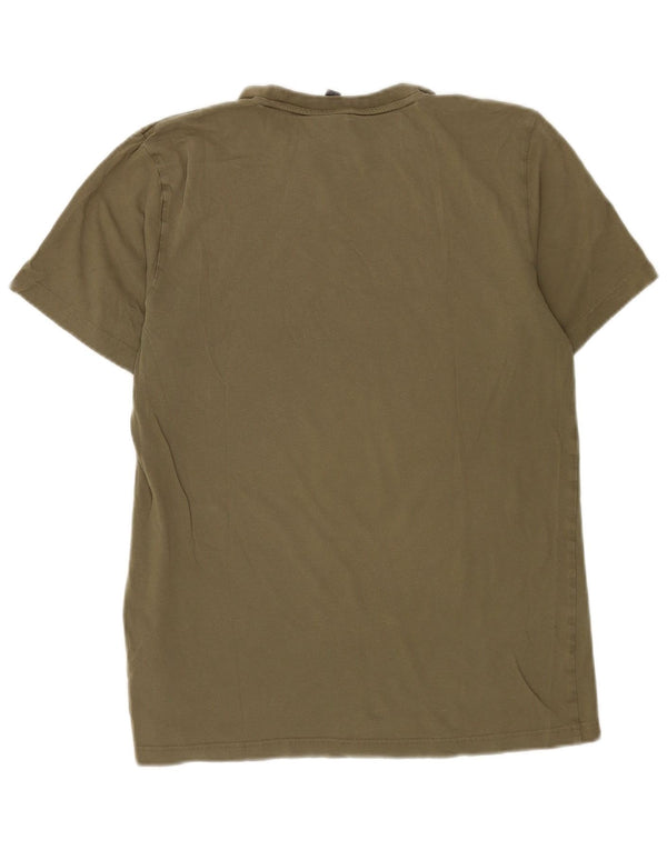 Adidas Mens Graphic T-Shirt Top Medium Khaki Cotton