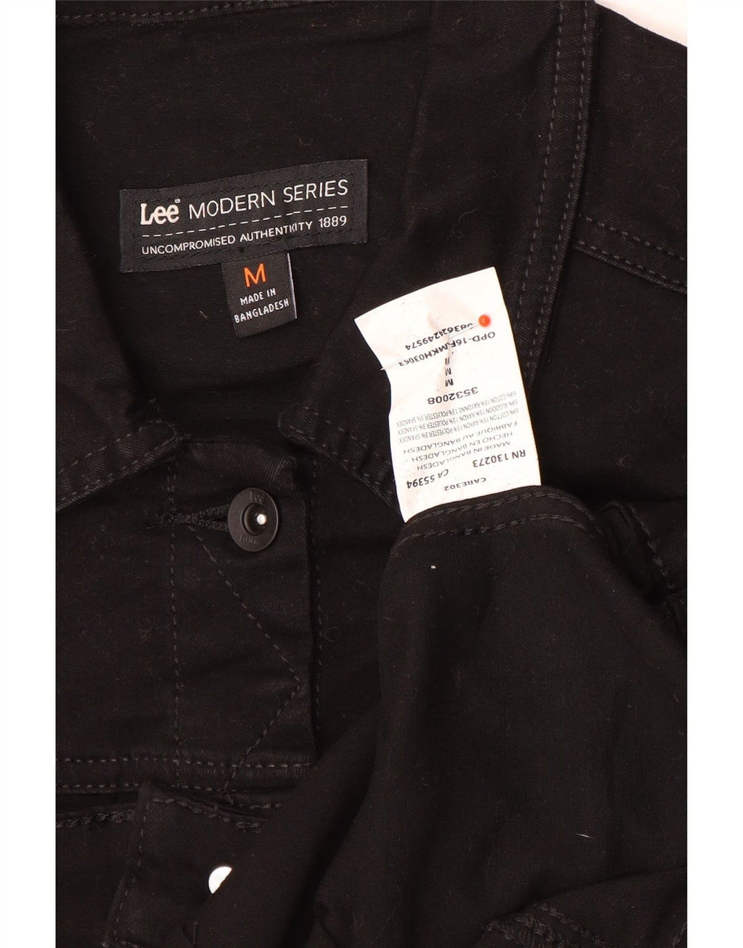 Lee Womens Denim Jacket UK 12 Medium Black