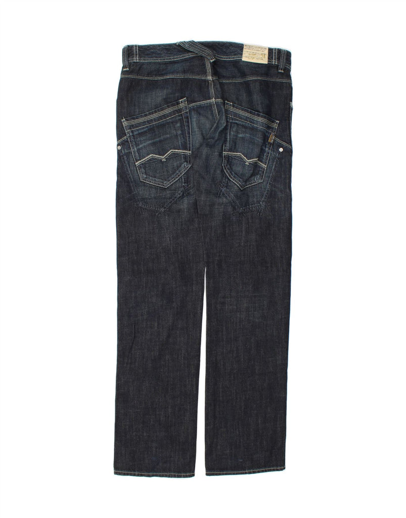 MELTIN' POT Mens Straight Jeans W32 L35 Navy Blue Cotton Vintage Meltin' Pot and Second-Hand Meltin' Pot from Messina Hembry 