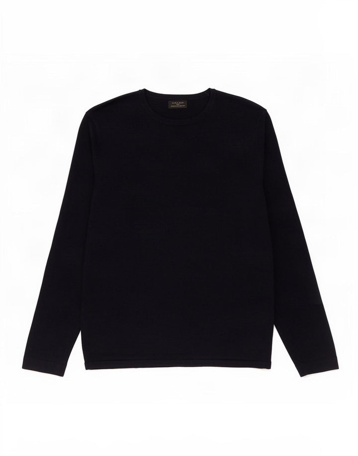 Zara Mens Boat Neck Jumper Sweater Medium Navy Blue