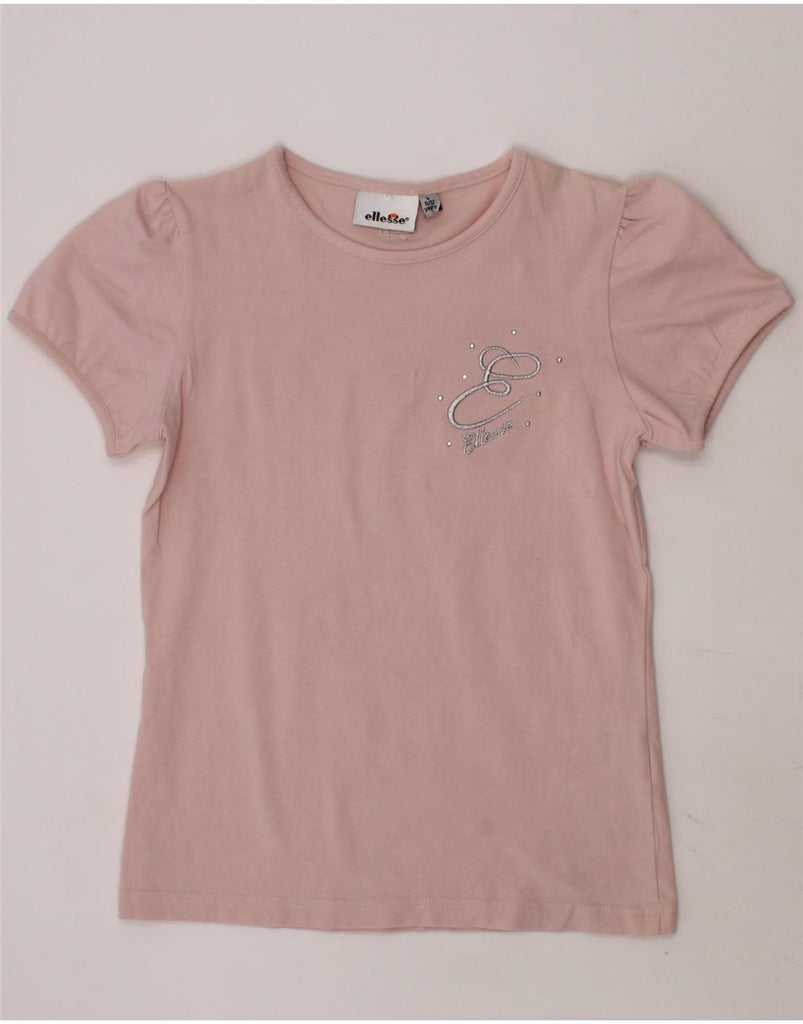 ELLESSE Girls Graphic T-Shirt Top 11-12 Years Large  Pink Cotton Vintage Ellesse and Second-Hand Ellesse from Messina Hembry 