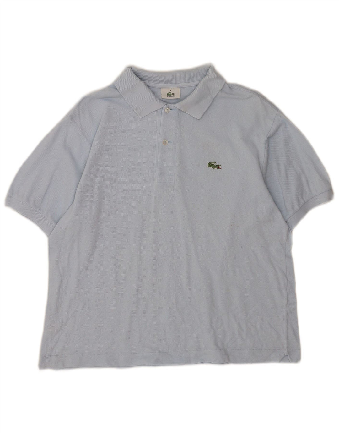 Lacoste Mens Polo Shirt Size 4 Medium Blue Cotton