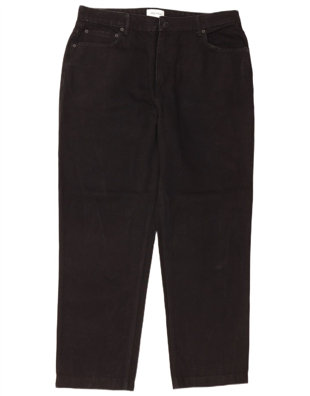 JACK WILLS Mens Tapered Jeans W36 L29 Black Cotton