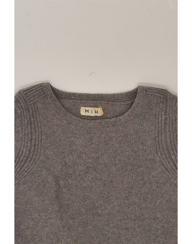 MIH Girls Boat Neck Jumper Sweater 9-10 Years Small Grey Wool | Vintage MiH | Thrift | Second-Hand MiH | Used Clothing | Messina Hembry 