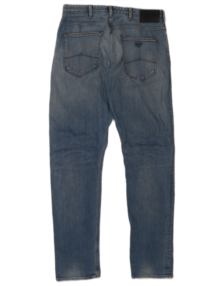 Armani Mens J06 Slim Jeans W9 L32 Blue Cotton