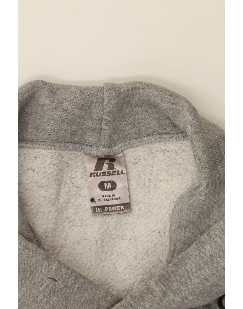 RUSSELL ATHLETIC Womens Graphic Hoodie Jumper Medium Grey Polyester Vintage Russell Athletic and Second-Hand Russell Athletic from Messina Hembry 