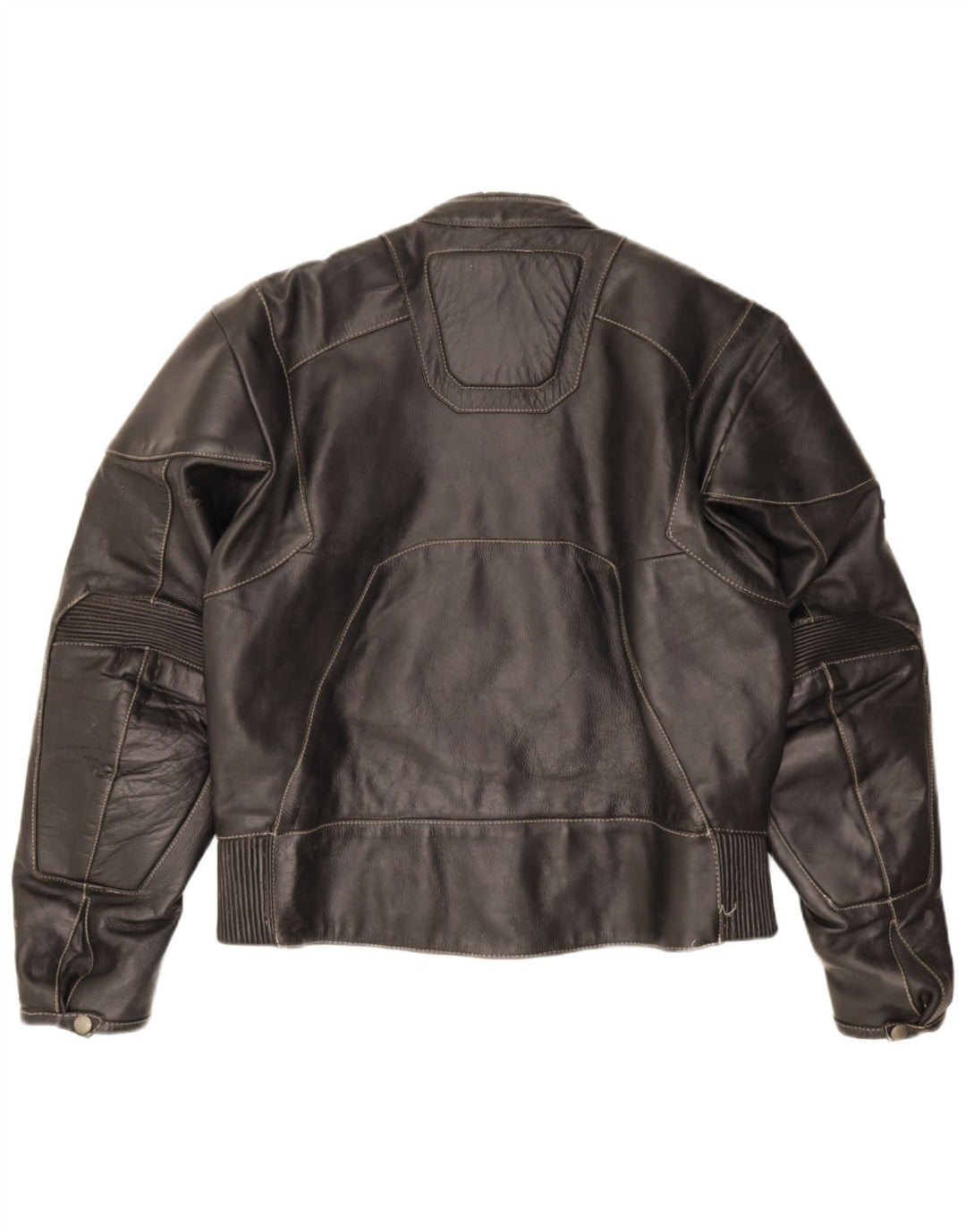 POLO Womens Leather Racer Jacket UK 14 Medium Black Leather