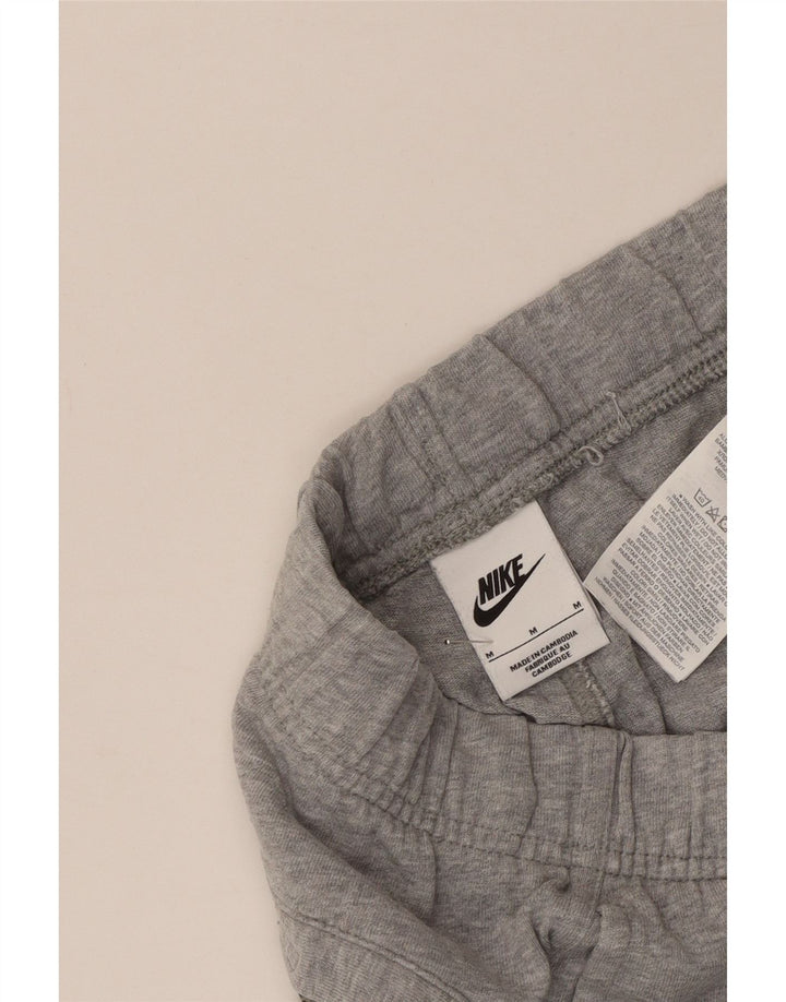 Nike Womens Sport Shorts UK 12 Medium  Grey Cotton