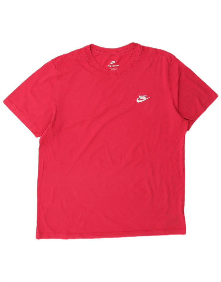 Nike Womens T-Shirt Top Large Pink Cotton