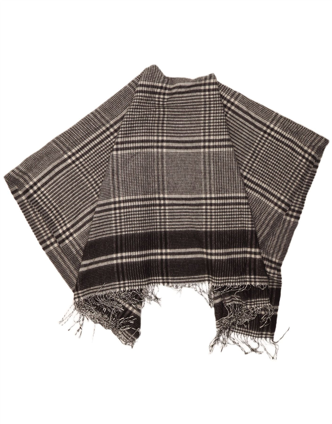 Marks & Spencer Womens Cape Cardigan Sweater One Size Black Houndstooth