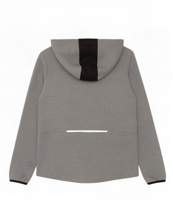 Kappa Womens Hooded Tracksuit Top Jacket UK 14 Medium Grey Colourblock