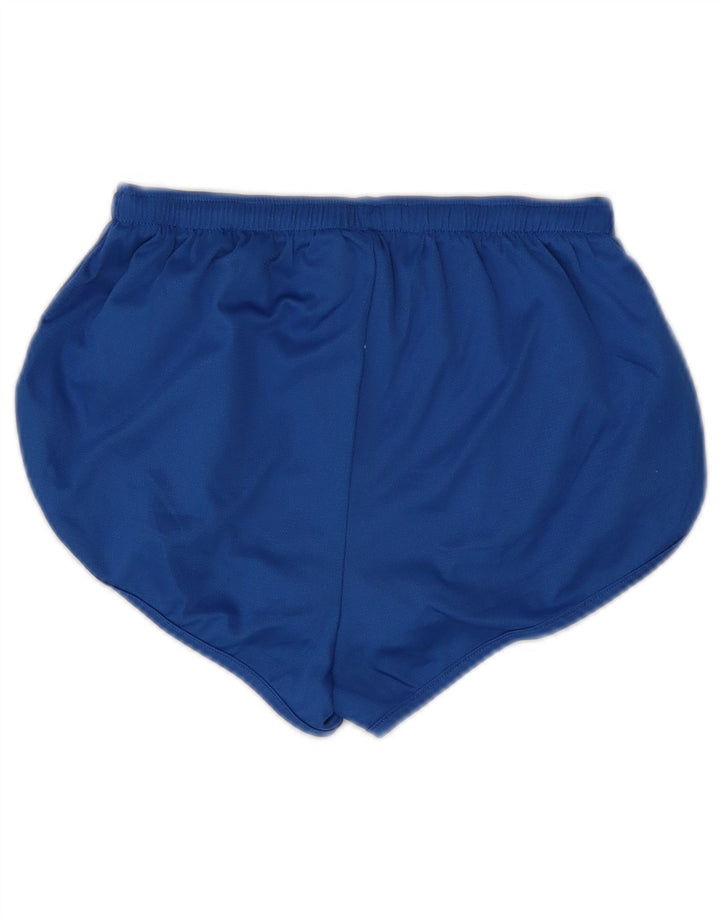 Asics Womens Graphic Sport Shorts UK 8 Small  Blue Colourblock