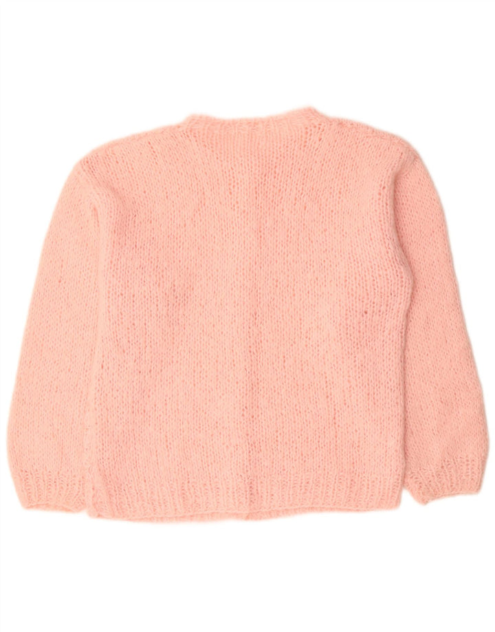 VINTAGE Womens Cardigan Sweater UK 18 XL Pink Acrylic