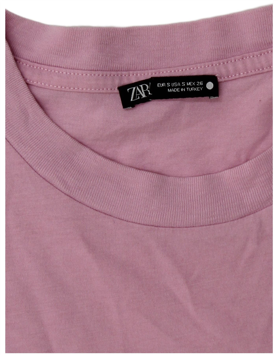 Zara Womens Crop T-Shirt Top UK 10 Small Pink