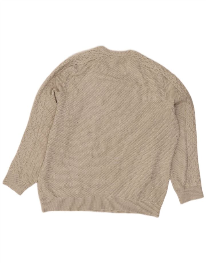 Marks & Spencer Mens Crew Neck Jumper Sweater XL Grey Polyester