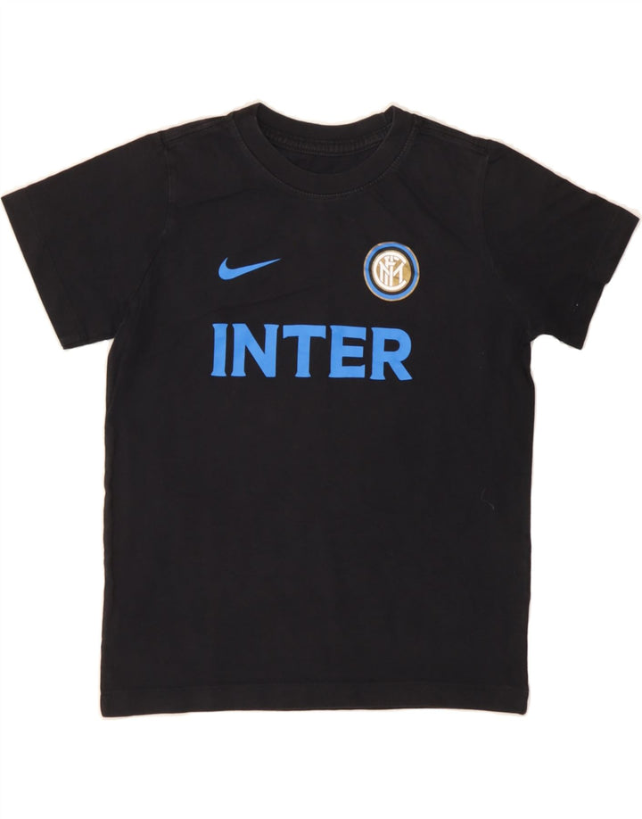 NIKE Boys Graphic T-Shirt Top 10-11 Years Medium Black Vintage Nike and Second-Hand Nike from Messina Hembry 