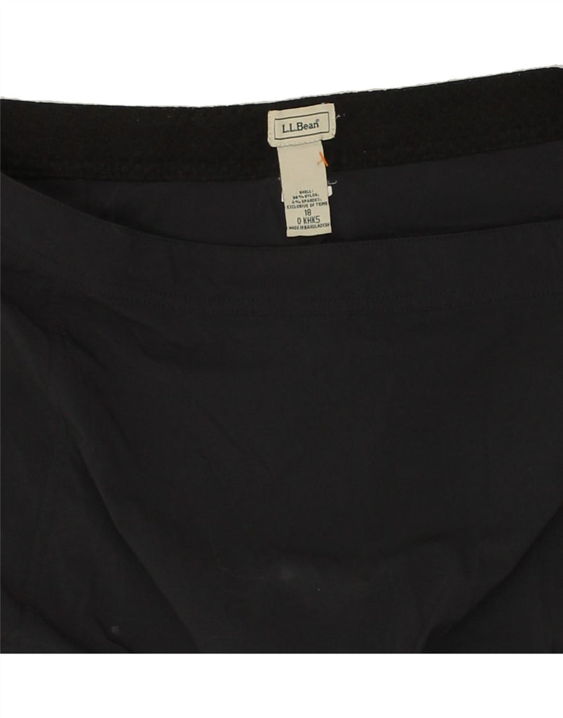 L.L.BEAN Womens Skort US 18 2XL W40 Black Nylon | Vintage L.L.Bean | Thrift | Second-Hand L.L.Bean | Used Clothing | Messina Hembry 