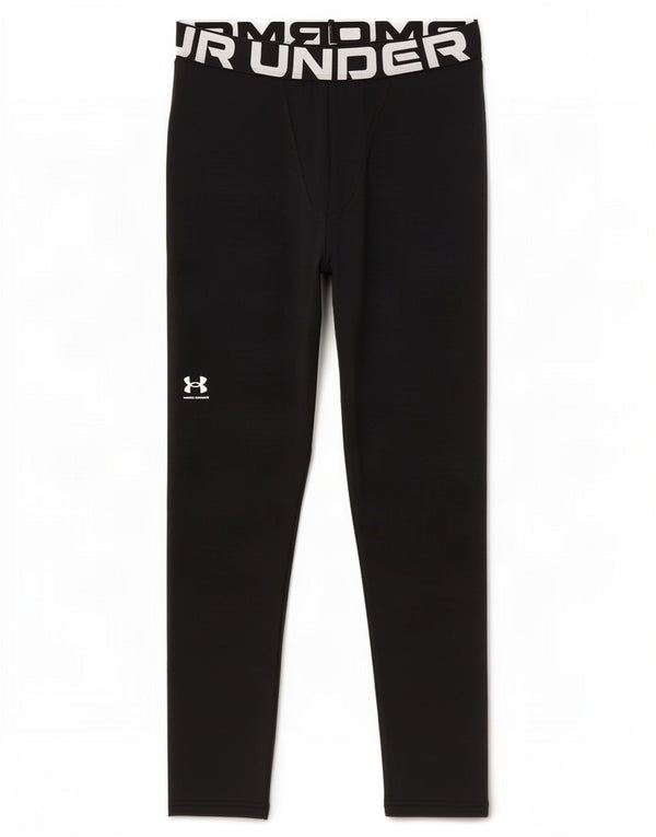 Under Armour Boys Cold Gear Graphic Leggings 13-14 Years XL Black Polyester