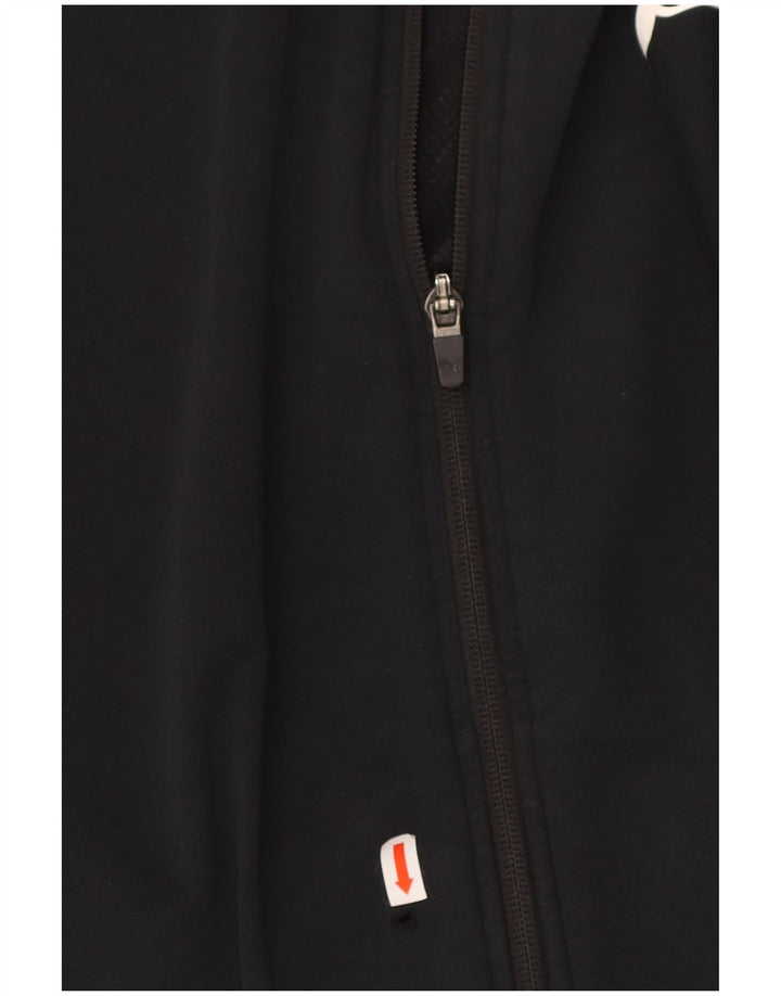 PUMA Mens Graphic Zip Hoodie Sweater Medium Black