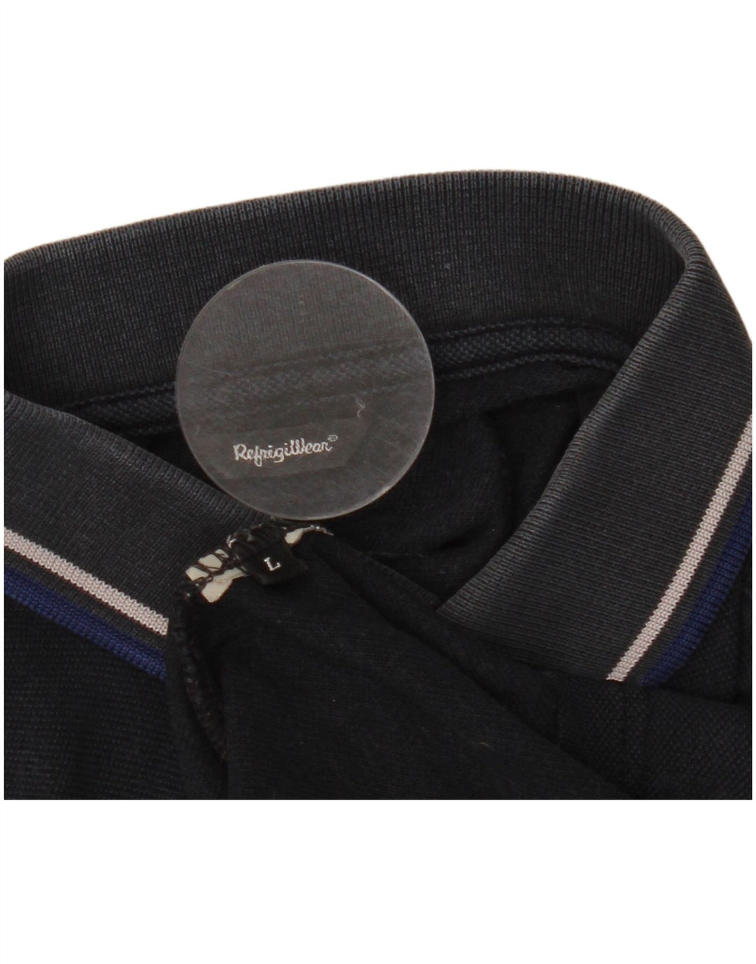 REFRIGIWEAR Mens Polo Shirt Large Navy Blue