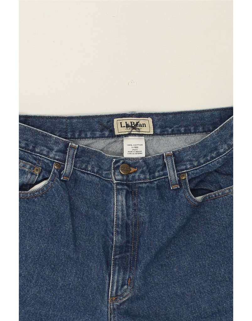 L.L.BEAN Womens High Waist Tapered Jeans UK 14 Large W32 L29 Blue Cotton | Vintage L.L.Bean | Thrift | Second-Hand L.L.Bean | Used Clothing | Messina Hembry 