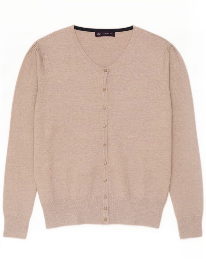 Marks & Spencer Womens Cardigan Sweater UK 14 Medium Grey