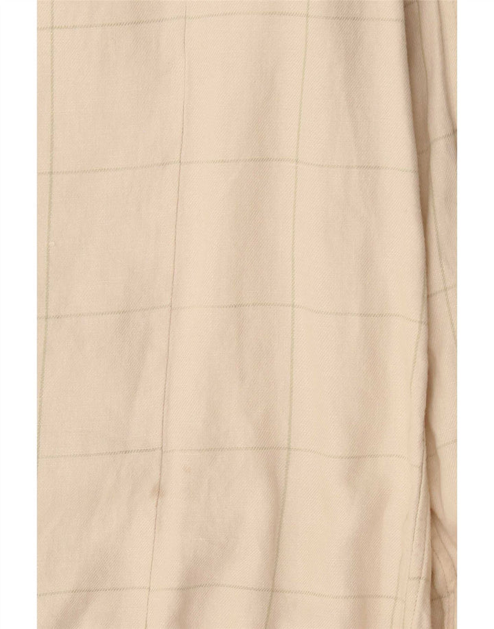 Levi's Mens Shirt Medium Beige Check Cotton