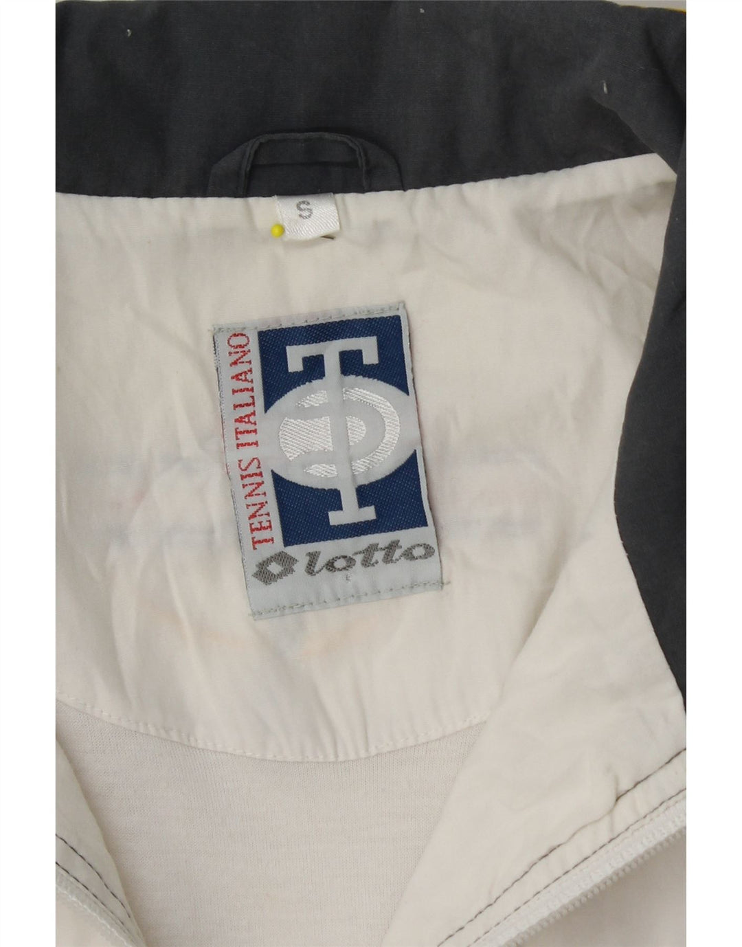 LOTTO Mens Loose Fit Graphic Tracksuit Top Jacket Small White Colourblock