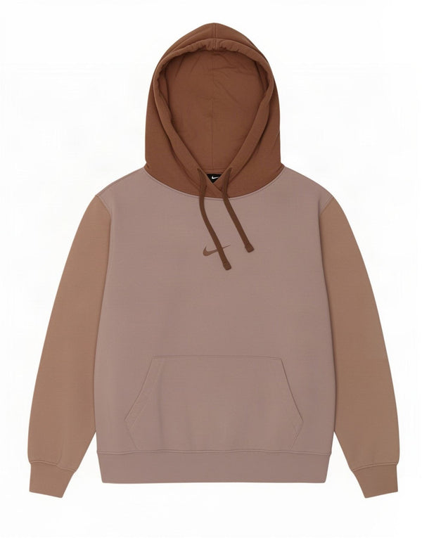 Nike Womens Oversized Hoodie Jumper UK 6 XS Pink Colourblock Cotton