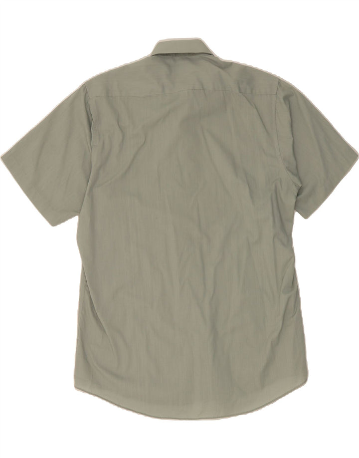 PIERRE CARDIN Mens Short Sleeve Shirt Size 16 Large Green Polyester Vintage Pierre Cardin and Second-Hand Pierre Cardin from Messina Hembry 