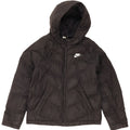 Nike Boys Hooded Padded Jacket 12-13 Years Large Black Polyester