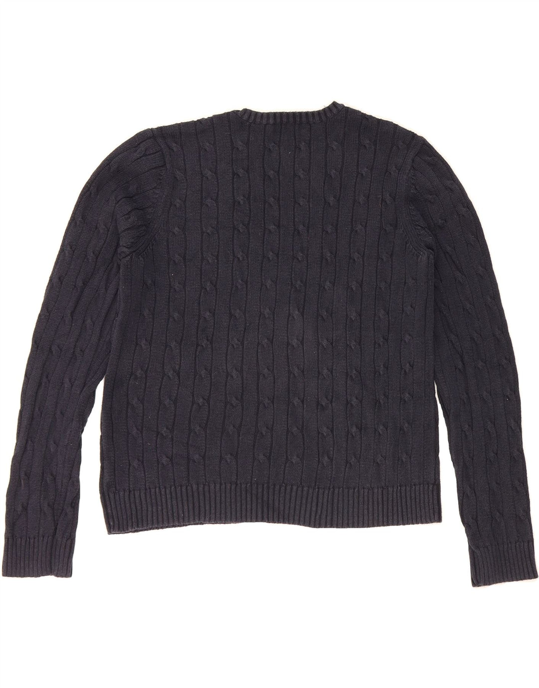 CHAPS Womens V-Neck Jumper Sweater UK 16 Large Navy Blue Cotton Vintage Chaps and Second-Hand Chaps from Messina Hembry 