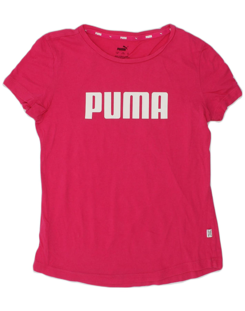 PUMA Girls Graphic T-Shirt Top 11-12 Years Pink | Vintage Puma | Thrift | Second-Hand Puma | Used Clothing | Messina Hembry 