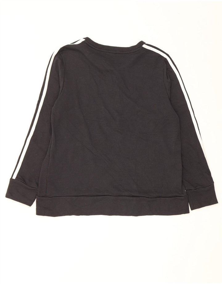 Adidas Womens Climalite Sweatshirt Jumper UK 16 /18 Large Black Polyester