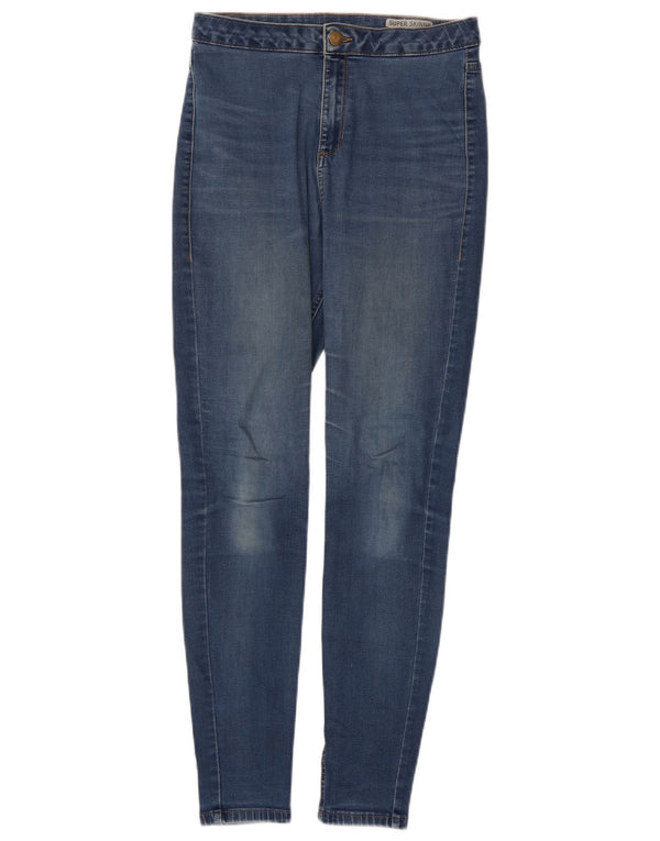 Marks & Spencer Womens Super Skinny Jeans UK 12 Medium W30 L29 Navy Blue