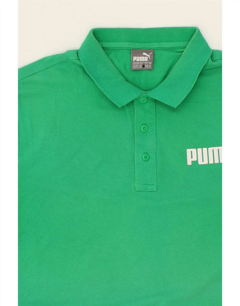 PUMA Mens Polo Shirt XL Green Vintage Puma and Second-Hand Puma from Messina Hembry 