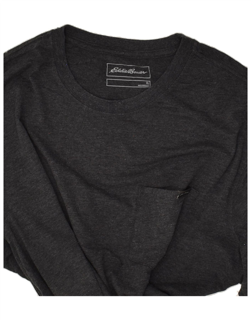 EDDIE BAUER Mens T-Shirt Top XL Grey Cotton | Vintage Eddie Bauer | Thrift | Second-Hand Eddie Bauer | Used Clothing | Messina Hembry 