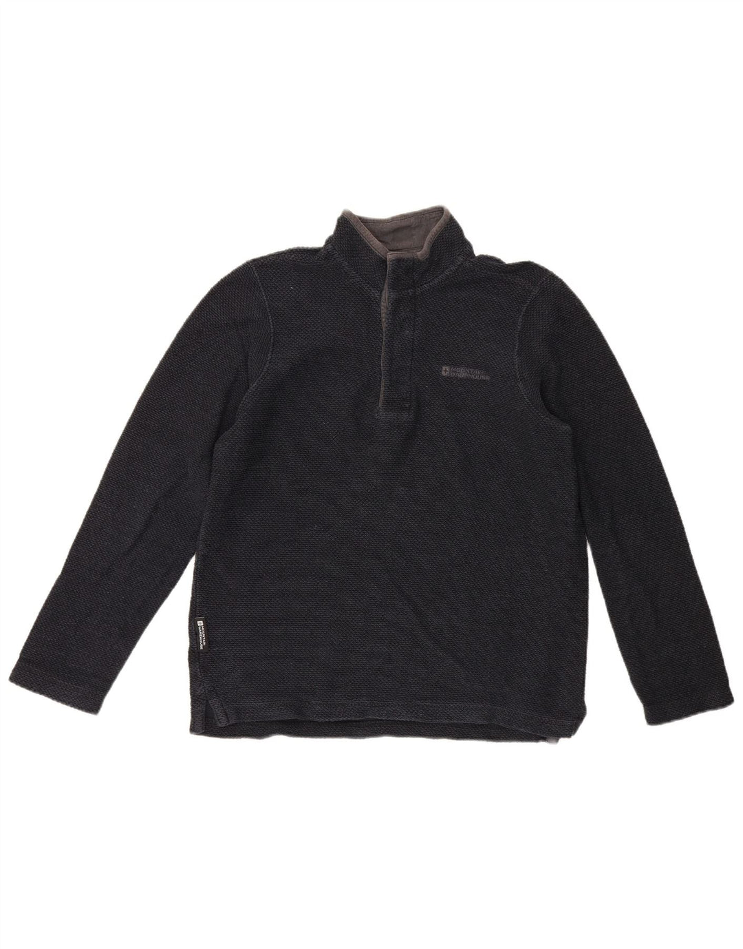 Mountain Warehouse Mens Button Neck Sweatshirt Jumper Small Navy Blue