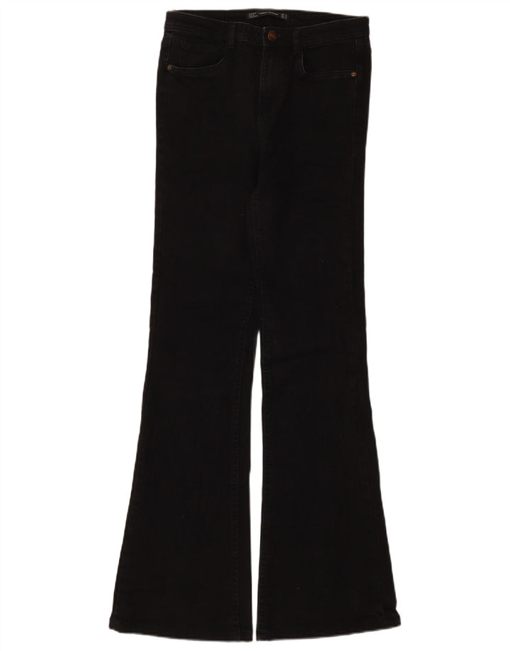 Zara Womens Flared Jeans EU 36 XS W26 L32 Black