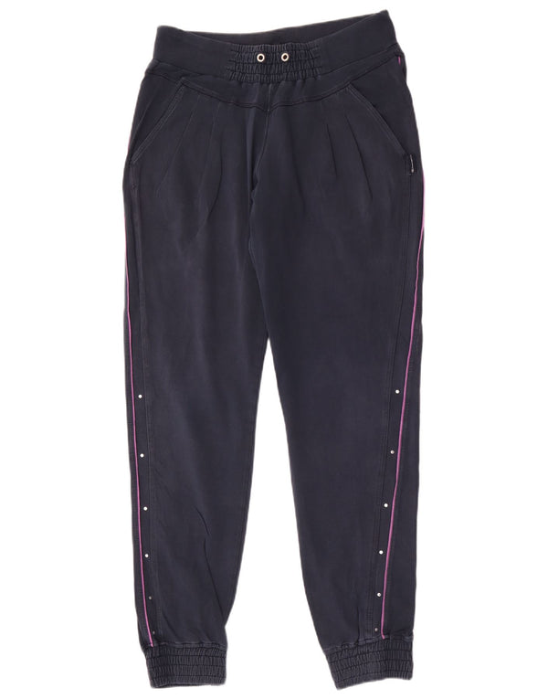 Champion Womens Tracksuit Trousers Joggers UK 14 Large Navy Blue Cotton